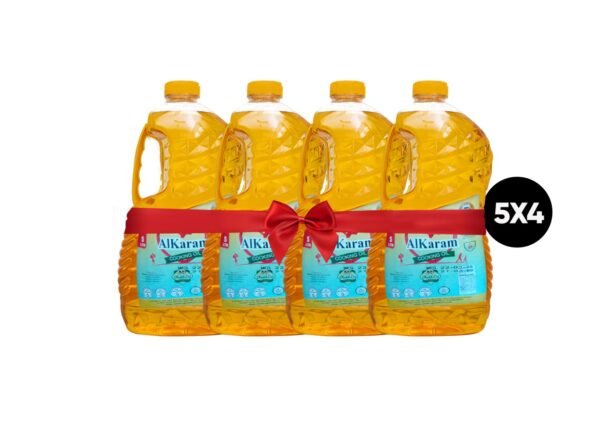 Al Karam Cooking Oil – 4 x 5L Bottles | 20L Family Saver Pack